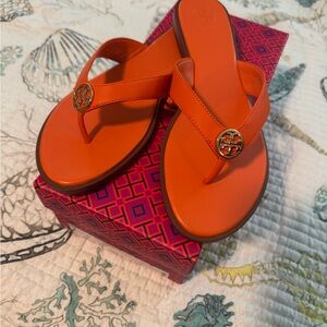 Tory Burch Bright Orange Sandals